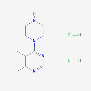 molecular formula C10H18Cl2N4 B1421789 4,5-Dimethyl-6-(1-piperazinyl)pyrimidine dihydrochloride CAS No. 1269225-54-8