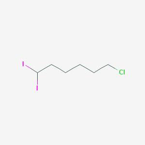 molecular formula C6H11ClI2 B14217893 Hexane, 6-chloro-1,1-diiodo- CAS No. 823180-25-2