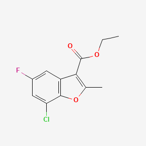 Ethyl 7-chloro-5-fluoro-2-methyl-1-benzofuran-3-carboxylate