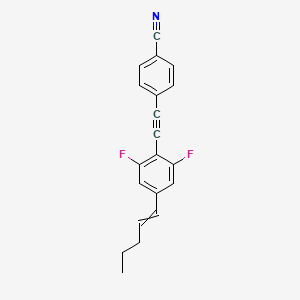 4-{[2,6-Difluoro-4-(pent-1-en-1-yl)phenyl]ethynyl}benzonitrile