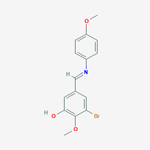 3-Bromo-2-methoxy-5-{(E)-[(4-methoxyphenyl)imino]methyl}phenol