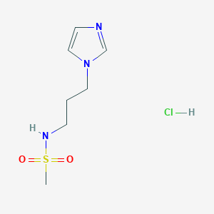 molecular formula C7H14ClN3O2S B1421799 N-(3-(1H-咪唑-1-基)丙基)甲磺酰胺盐酸盐 CAS No. 1198416-83-9
