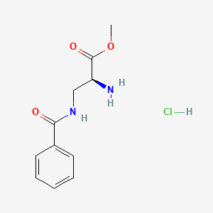 molecular formula C11H15ClN2O3 B1421800 (S)-Methyl 2-amino-3-benzamidopropanoate hydrochloride CAS No. 264275-33-4
