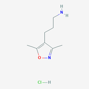 molecular formula C8H15ClN2O B1421803 3-(3,5-Dimethylisoxazol-4-yl)propan-1-amine hydrochloride CAS No. 1185449-91-5