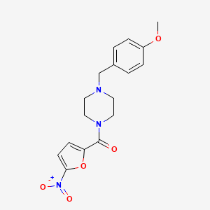 {4-[(4-Methoxyphenyl)methyl]piperazin-1-yl}(5-nitrofuran-2-yl)methanone