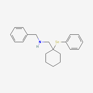 Benzenemethanamine, N-[[1-(phenylseleno)cyclohexyl]methyl]-