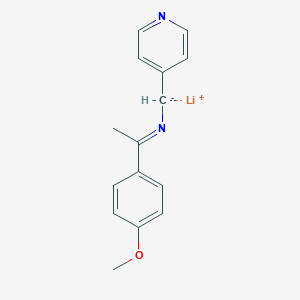 Lithium {(E)-[1-(4-methoxyphenyl)ethylidene]amino}(pyridin-4-yl)methanide