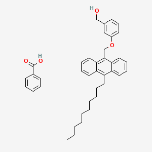 molecular formula C39H44O4 B14218147 Benzoic acid;[3-[(10-decylanthracen-9-yl)methoxy]phenyl]methanol CAS No. 823788-47-2