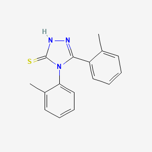 molecular formula C16H15N3S B1421820 3H-1,2,4-三唑-3-硫酮，2,4-二氢-4,5-双(2-甲苯基)- CAS No. 1048801-42-8