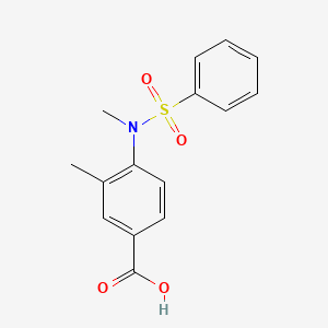 molecular formula C15H15NO4S B1421824 3-甲基-4-[甲基(苯磺酰)氨基]苯甲酸 CAS No. 1269167-44-3