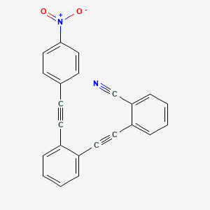 2-({2-[(4-Nitrophenyl)ethynyl]phenyl}ethynyl)benzonitrile