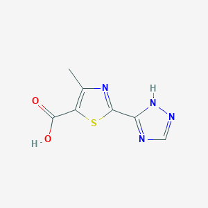 B1421827 4-methyl-2-(4H-1,2,4-triazol-3-yl)-1,3-thiazole-5-carboxylic acid CAS No. 1258651-75-0