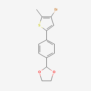 2-[4-(4-Bromo-5-methylthiophen-2-yl)phenyl]-1,3-dioxolane