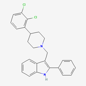 1H-Indole, 3-[[4-(2,3-dichlorophenyl)-1-piperidinyl]methyl]-2-phenyl-