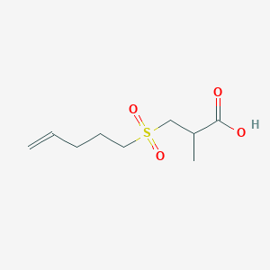 2-Methyl-3-(pent-4-ene-1-sulfonyl)propanoic acid