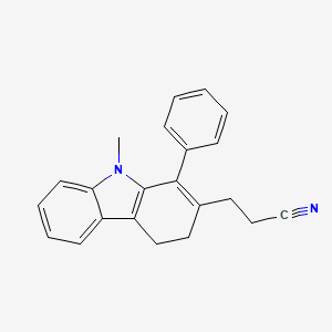 3H-Carbazole-2-propanenitrile, 4,9-dihydro-9-methyl-1-phenyl-