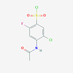B1421834 5-Chloro-4-acetamido-2-fluorobenzene-1-sulfonyl chloride CAS No. 1258651-40-9