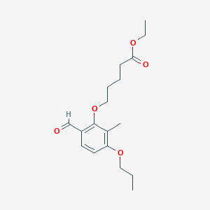 Ethyl 5-(6-formyl-2-methyl-3-propoxyphenoxy)pentanoate