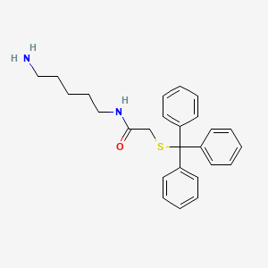 N-(5-Aminopentyl)-2-[(triphenylmethyl)sulfanyl]acetamide