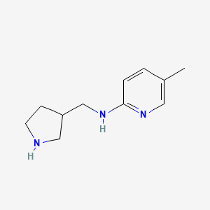molecular formula C11H17N3 B1421837 5-甲基-N-(吡咯烷-3-基甲基)吡啶-2-胺 CAS No. 1258650-60-0