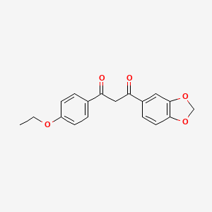 molecular formula C18H16O5 B14218374 1-(2H-1,3-Benzodioxol-5-yl)-3-(4-ethoxyphenyl)propane-1,3-dione CAS No. 622852-79-3