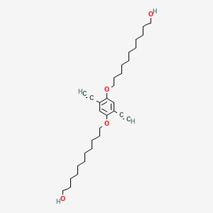 molecular formula C32H50O4 B14218385 11,11'-[(2,5-Diethynyl-1,4-phenylene)bis(oxy)]di(undecan-1-ol) CAS No. 596814-87-8