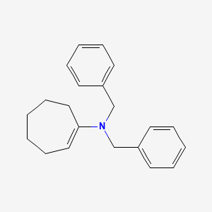 1-Cyclohepten-1-amine, N,N-bis(phenylmethyl)-