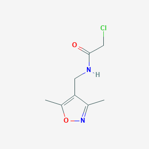 molecular formula C8H11ClN2O2 B1421839 2-chloro-N-[(dimethyl-1,2-oxazol-4-yl)methyl]acetamide CAS No. 1258652-47-9