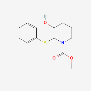 Methyl 3-hydroxy-2-(phenylsulfanyl)piperidine-1-carboxylate