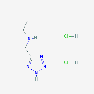 molecular formula C4H11Cl2N5 B1421842 Ethyl(1H-1,2,3,4-Tetrazol-5-ylmethyl)amin-Dihydrochlorid CAS No. 1251925-08-2