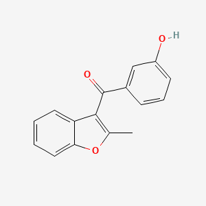 molecular formula C16H12O3 B14218432 (3-Hydroxyphenyl)(2-methylbenzofuran-3-yl)methanone CAS No. 722547-44-6