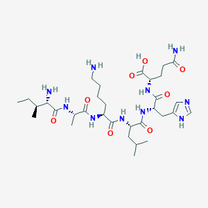 molecular formula C32H56N10O8 B14218444 L-Isoleucyl-L-alanyl-L-lysyl-L-leucyl-L-histidyl-L-glutamine CAS No. 820242-27-1