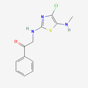 2-{[4-Chloro-5-(methylamino)-1,3-thiazol-2-yl]amino}-1-phenylethan-1-one