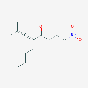 5-(2-Methylprop-1-EN-1-ylidene)-1-nitrononan-4-one