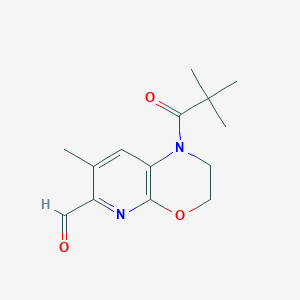 7-Methyl-1-pivaloyl-2,3-dihydro-1H-pyrido[2,3-b]-[1,4]oxazine-6-carbaldehyde