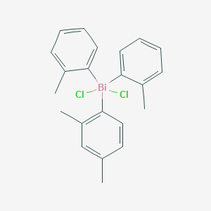 molecular formula C22H23BiCl2 B14218490 Bismuth, dichloro(2,4-dimethylphenyl)bis(2-methylphenyl)- CAS No. 823213-35-0