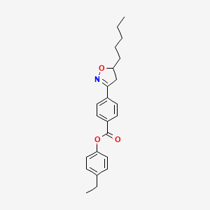 Benzoic acid, 4-(4,5-dihydro-5-pentyl-3-isoxazolyl)-, 4-ethylphenyl ester