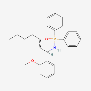 N-[1-(2-Methoxyphenyl)hept-2-en-1-yl]-P,P-diphenylphosphinic amide