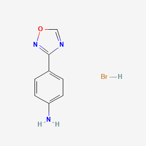 molecular formula C8H8BrN3O B1421857 4-(1,2,4-Oxadiazol-3-yl)aniline hydrobromide CAS No. 1258651-20-5