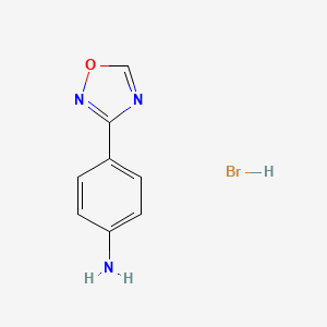 molecular formula C8H8BrN3O B1421857 Bromhidrato de 4-(1,2,4-oxadiazol-3-il)anilina CAS No. 1258651-20-5