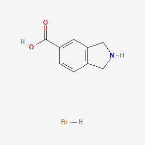 molecular formula C9H10BrNO2 B1421858 2,3-dihydro-1H-isoindole-5-carboxylic acid hydrobromide CAS No. 1258650-25-7