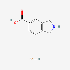 molecular formula C9H10BrNO2 B1421858 2,3-二氢-1H-异吲哚-5-羧酸氢溴酸盐 CAS No. 1258650-25-7