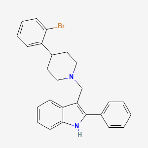 1H-Indole, 3-[[4-(2-bromophenyl)-1-piperidinyl]methyl]-2-phenyl-