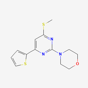 4-[4-(Methylsulfanyl)-6-(thiophen-2-yl)pyrimidin-2-yl]morpholine