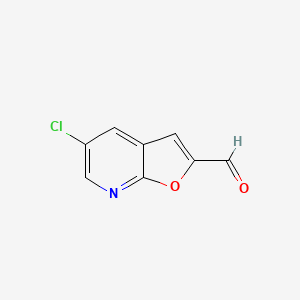 molecular formula C8H4ClNO2 B1421865 5-氯呋喃并[2,3-b]吡啶-2-甲醛 CAS No. 1299607-77-4