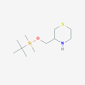 molecular formula C11H25NOSSi B14218655 3-({[tert-Butyl(dimethyl)silyl]oxy}methyl)thiomorpholine CAS No. 825644-16-4