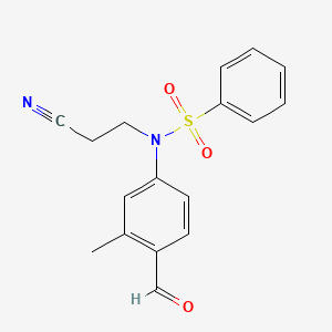 N-(2-Cyanoethyl)-N-(4-formyl-3-methylphenyl)benzenesulfonamide