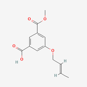 molecular formula C13H14O5 B14218674 5-But-2-enyloxy-isophthalic acid monomethyl ester 