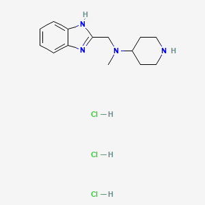 N-(1H-1,3-benzodiazol-2-ylmethyl)-N-methylpiperidin-4-amine trihydrochloride