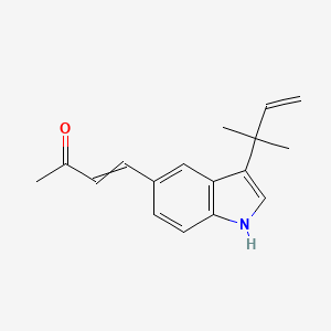 4-[3-(2-Methylbut-3-en-2-yl)-1H-indol-5-yl]but-3-en-2-one